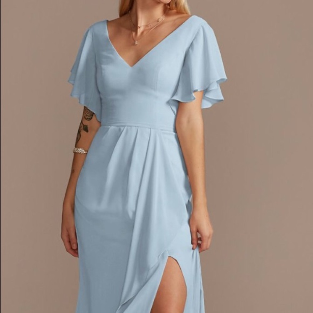 Flutter Sleeve Bridesmaid Dress with Cascade
From DAVID'S BRIDAL